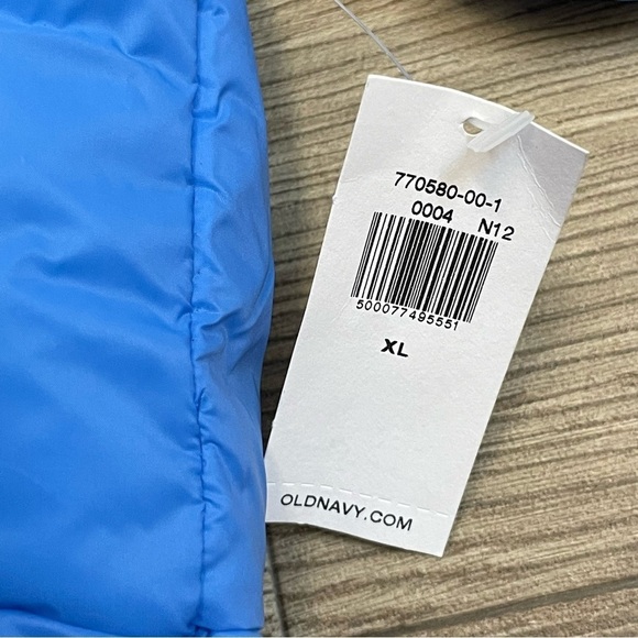 Old Navy Blue Short Puffer Water & Frost Resistant Winter Jacket - Picture 8 of 15
